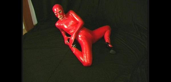  Hot rubber babe spreading legs